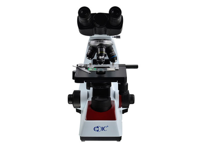 Microscopio binoculare elettronico del sistema ottico di Finity con la lampada dell'alogeno